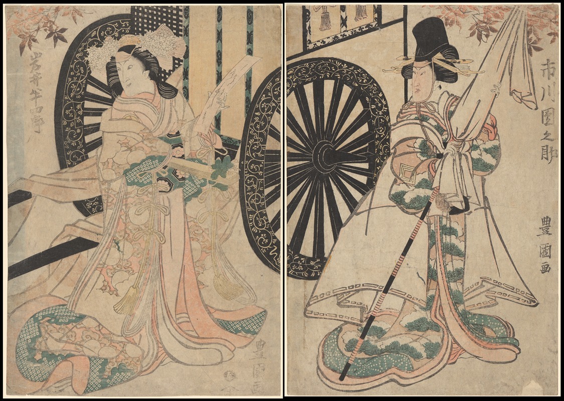 Utagawa Toyohiro - Woman and Man