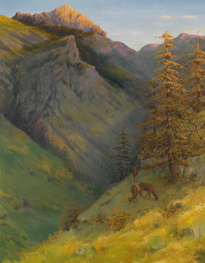 Hans Gantner - The Augustenberg From The Malbuntal Valley