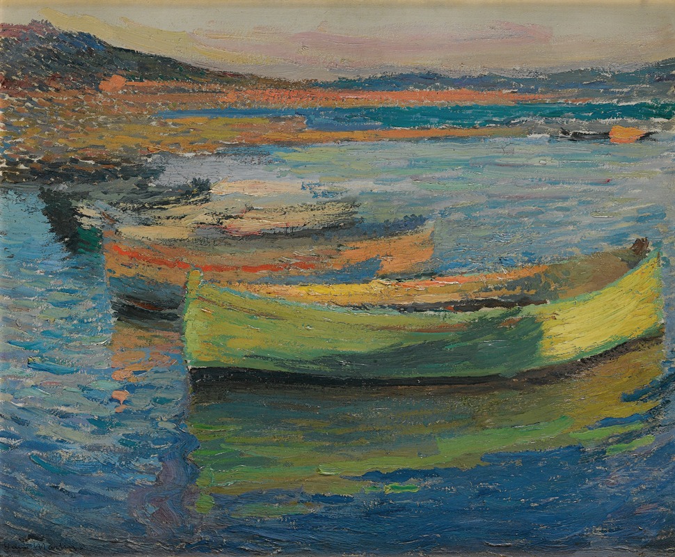 Henri Martin - Barques Aux Environs De Collioure