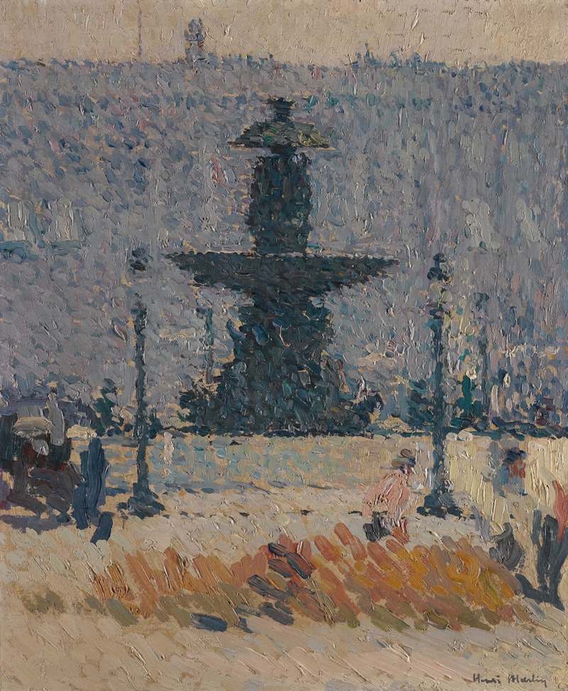 Henri Martin - Une Des Fontaines De La Place De La Concorde À Paris