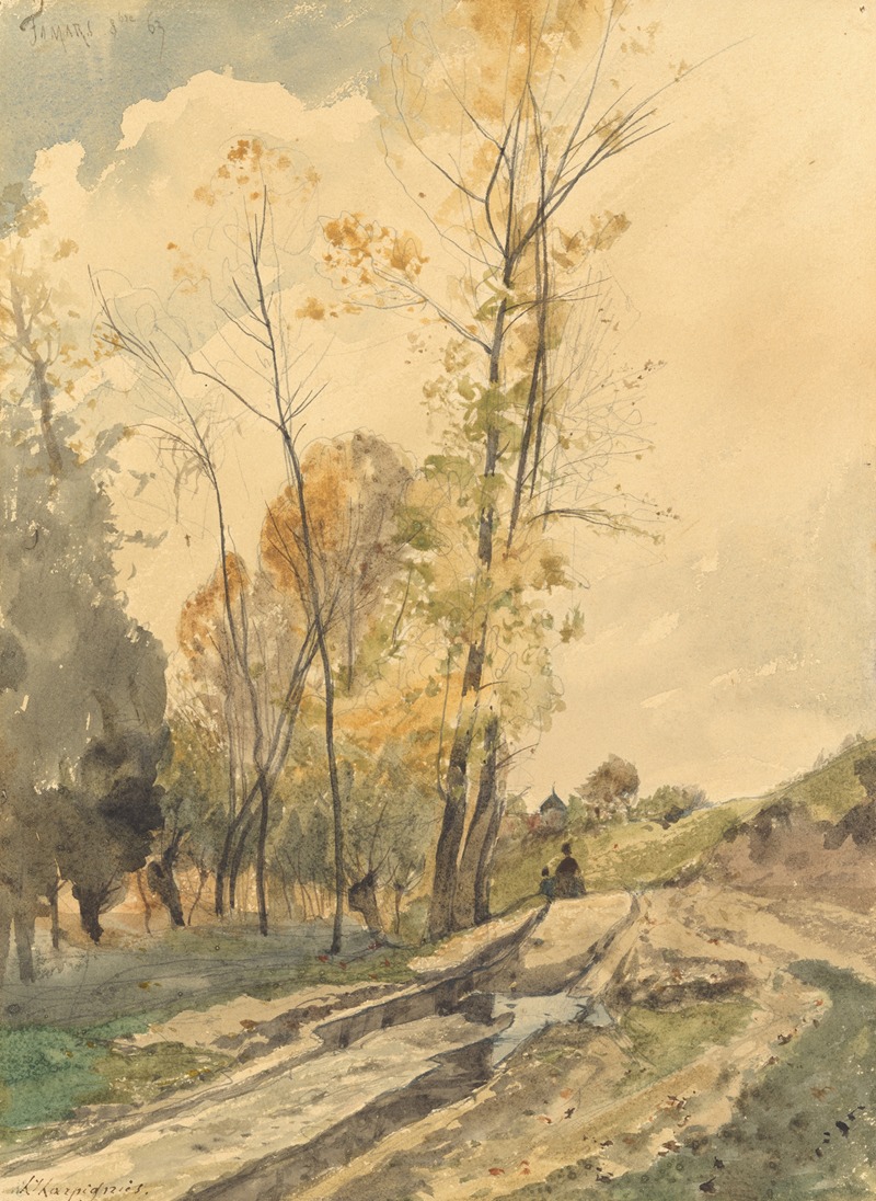 Henri-Joseph Harpignies - Landscape at Famars