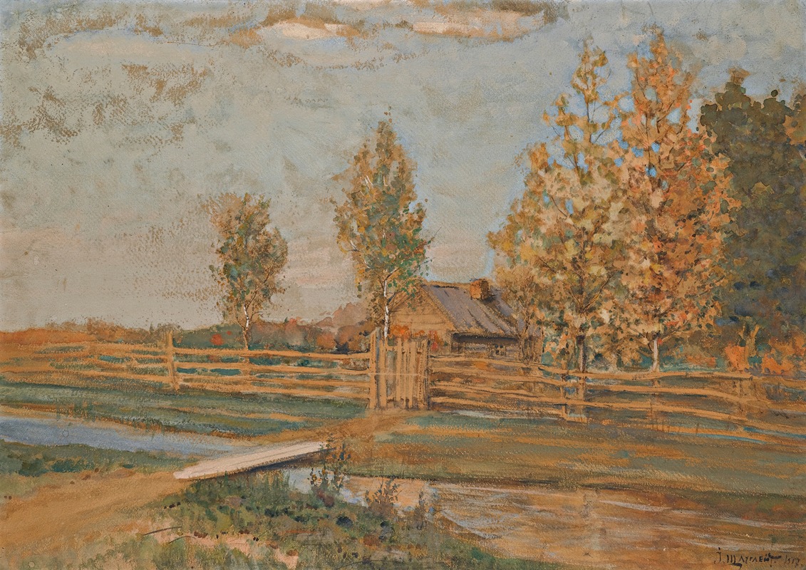 Iegoshua Moiseevich Shlugleit - Autumn Landscape