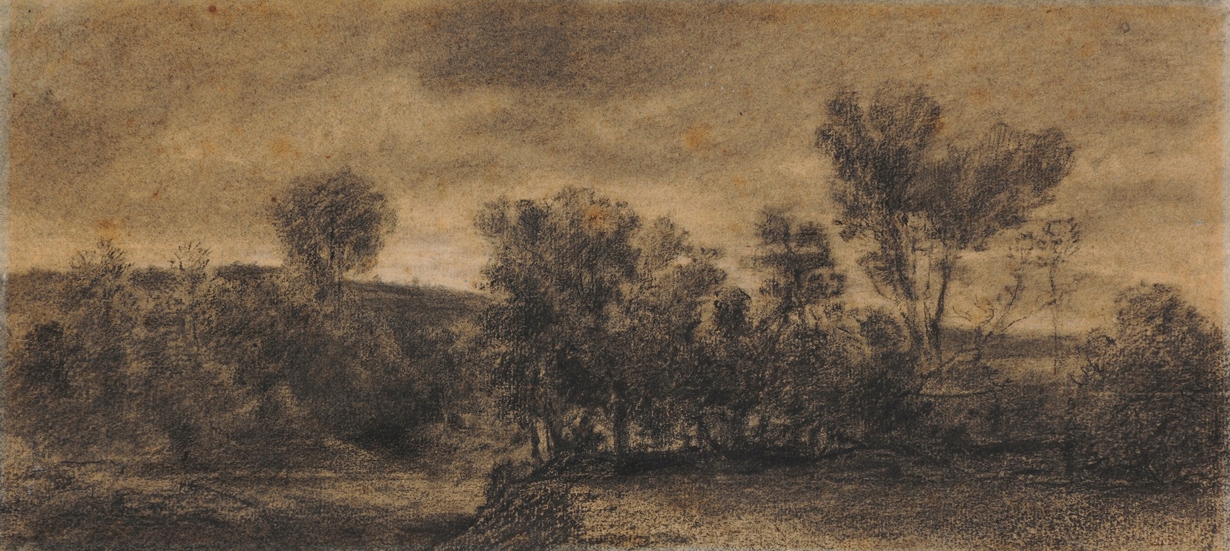 Théodore Rousseau - Paysage boisé
