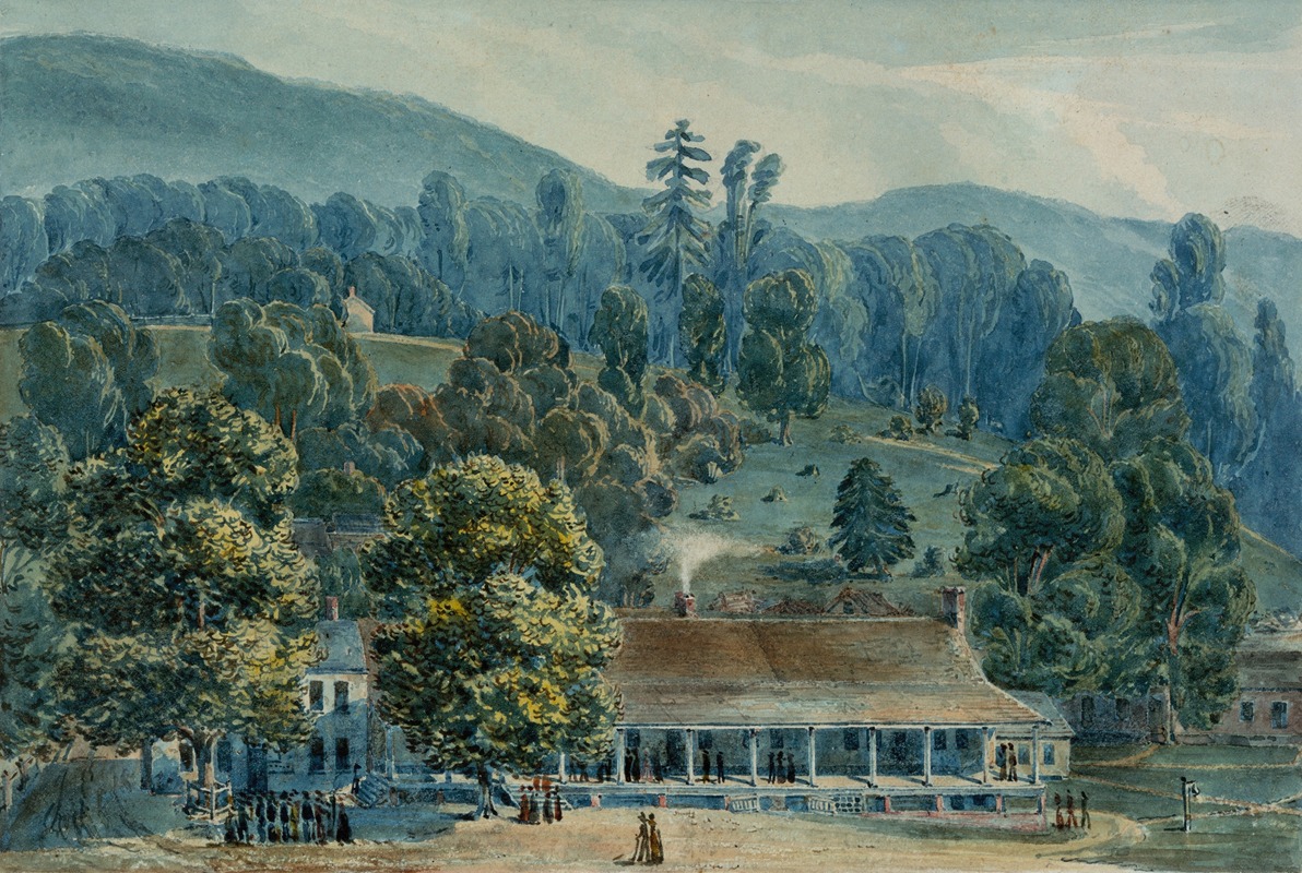 John Hazelhurst Boneval Latrobe - Dining Room and Stage Offices at White Sulphur Springs