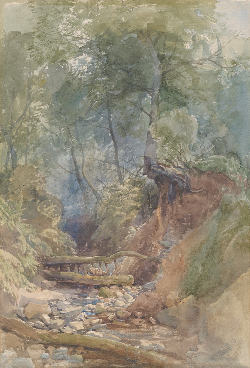 John Middleton - A Stream Near Clovelly, North Devon