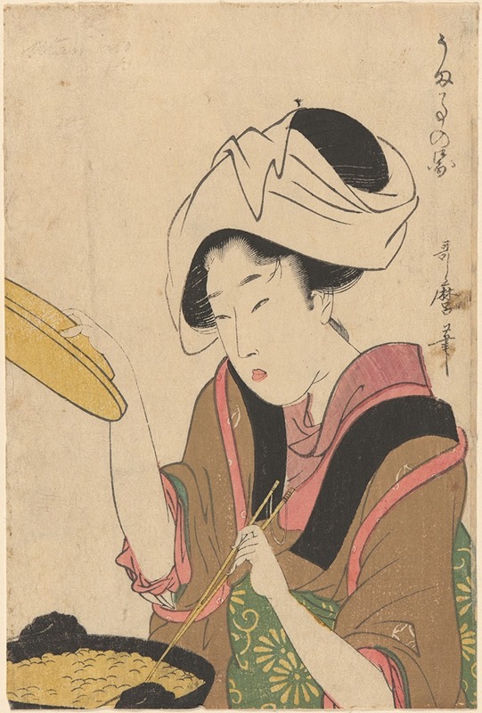 Kitagawa Utamaro - Woman Cooking