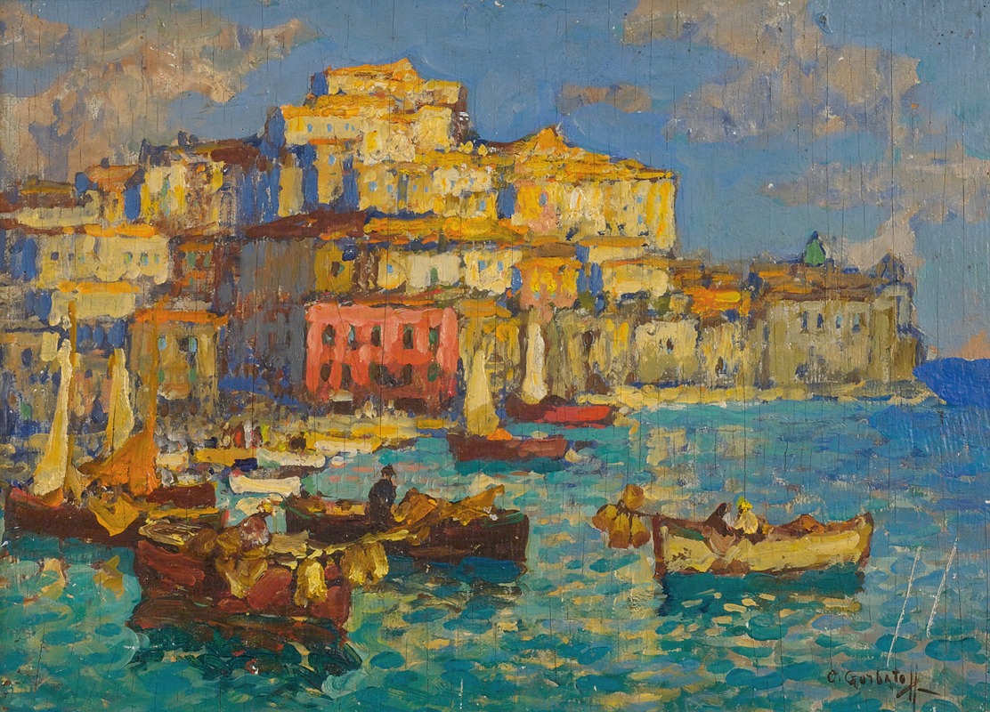 Konstantin Ivanovich Gorbatov - The Harbour At Naples