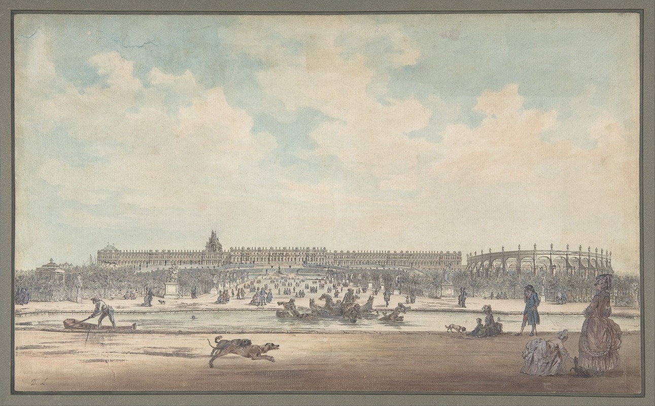 Louis Nicolas de Lespinasse - The Château de Versailles Seen from the Gardens