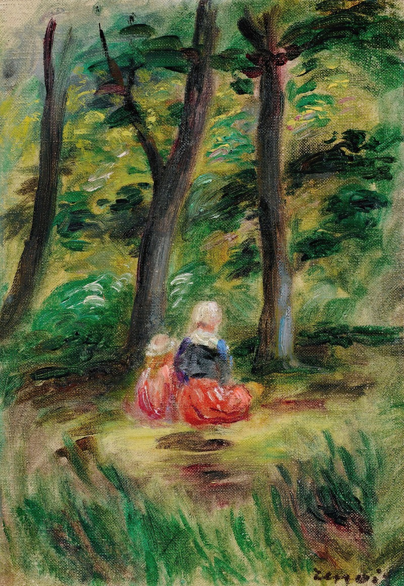 Pierre-Auguste Renoir - Femme Et Enfant Dans Un Paysage