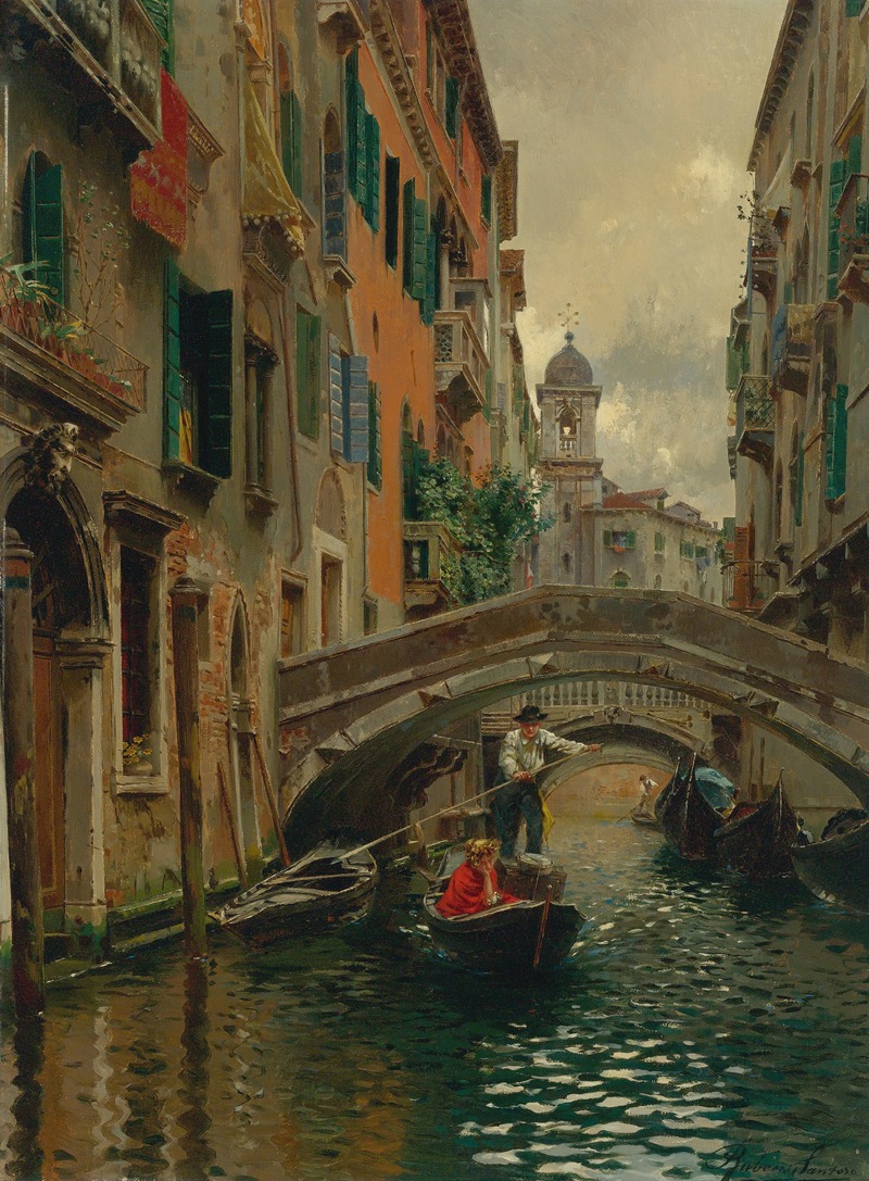 Rubens Santoro - A Quiet Canal, Venice