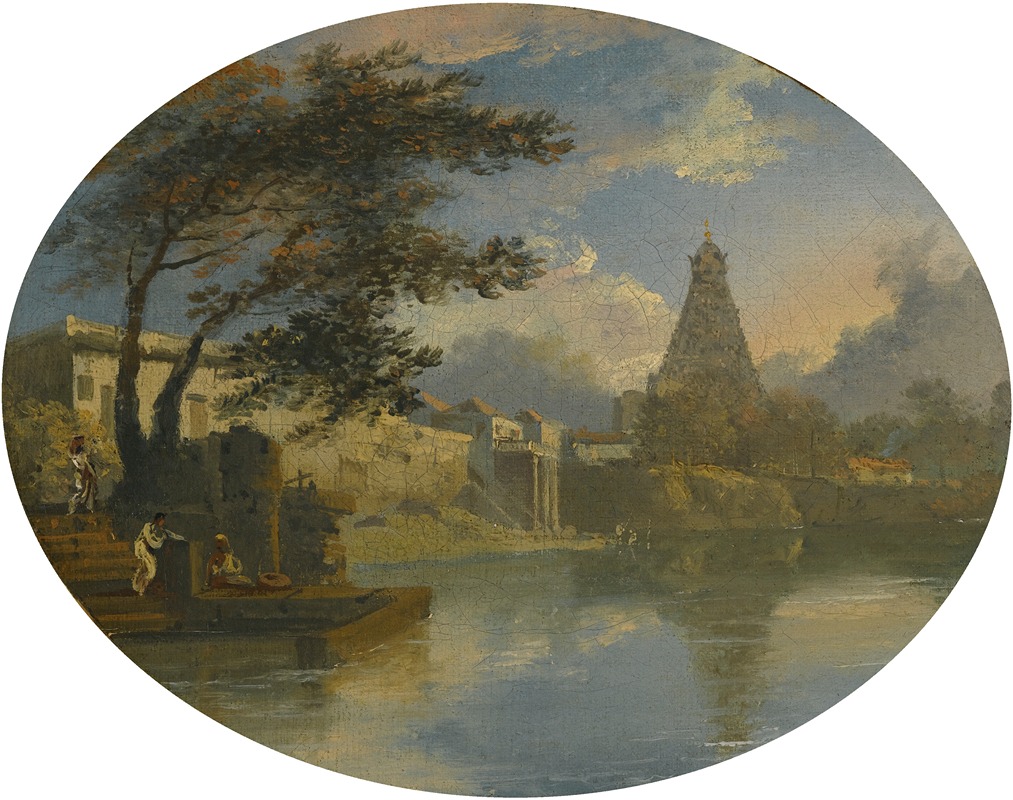 Sir Charles D'Oyly - View Of Thanjavur, India, With The Brihadeeswarar Temple