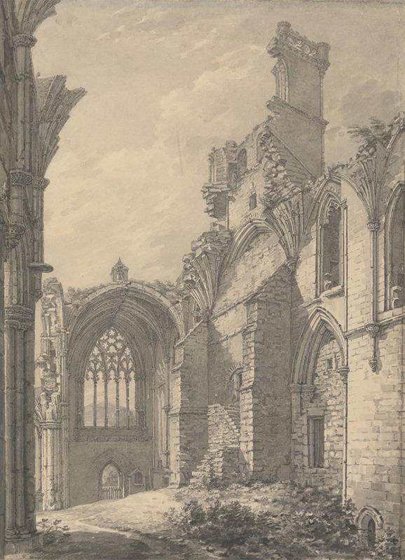 Thomas Hearne - Transept of Melrose Abbey, 1778 Near Old Melrose on the River Tweed, Roxburgh