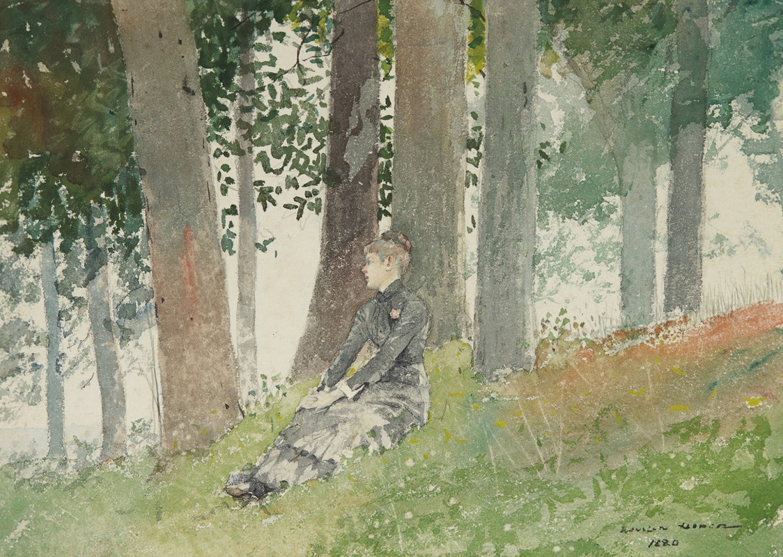 Winslow Homer - Girl Seated In A Grove