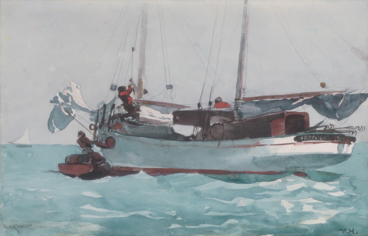 Winslow Homer - Taking on Wet Provisions (Schooner Marked Newport, K. W.)