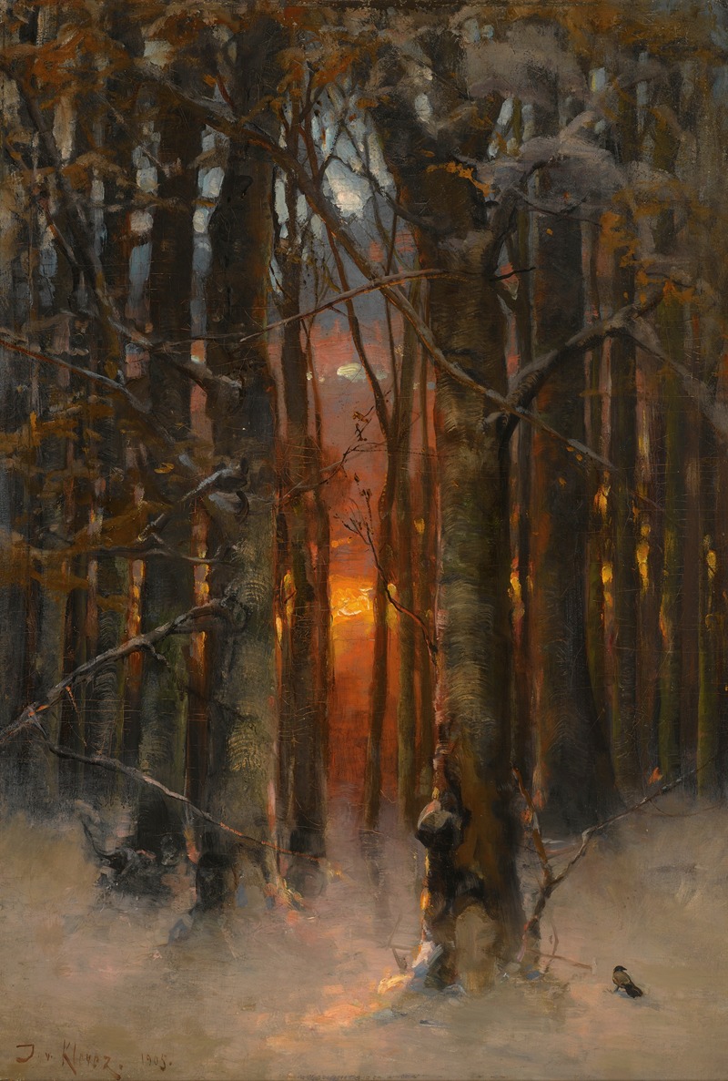 Julius Sergius Klever - Sunset Through The Trees