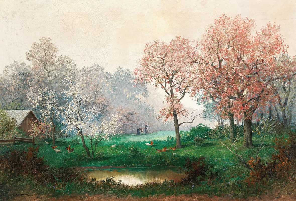 Adolf Kaufmann - Unter blühenden Bäumen