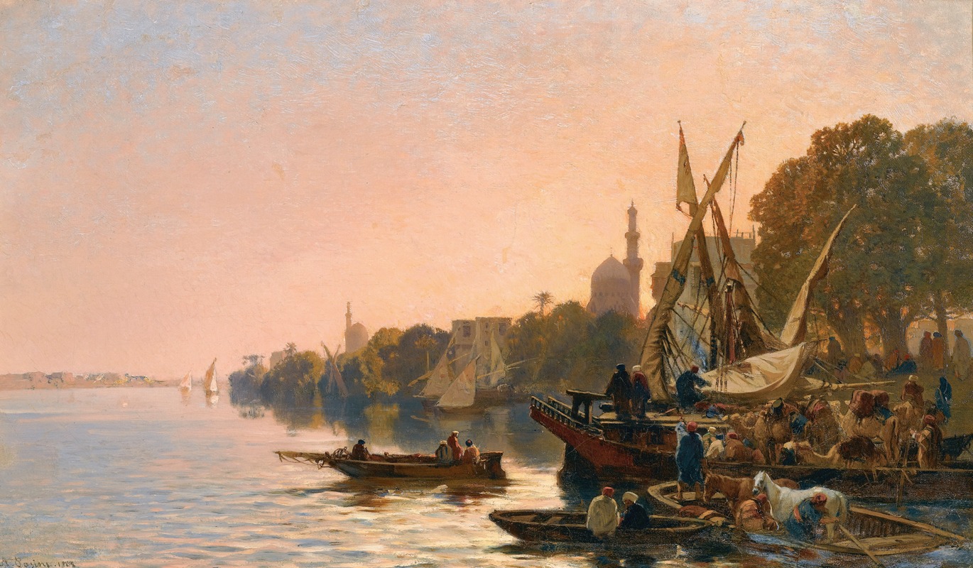 Alberto Pasini - A Ferry On The Nile