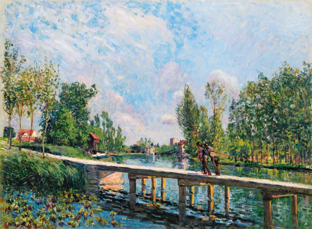 Alfred Sisley - La Passerelle – Chemin De Halage Du Canal Du Loing