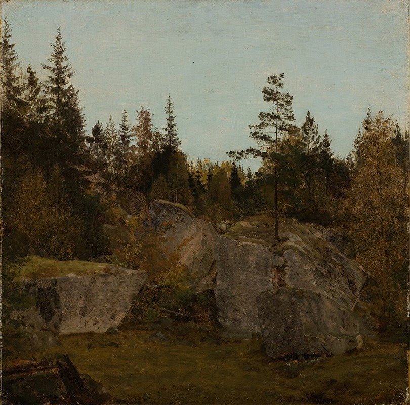 Amaldus Nielsen - Stenstudie. Bjelland, Mandal