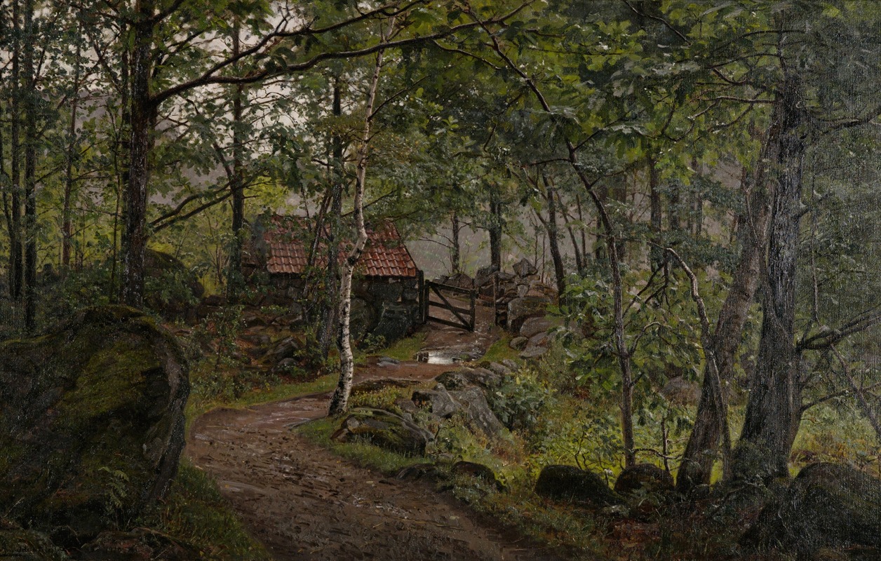 Amaldus Nielsen - Under trærne, Hoven ved Mandal