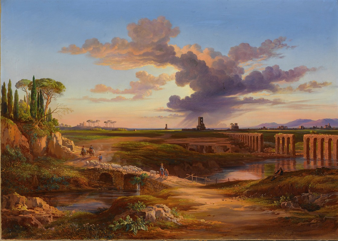 Arthur John Strutt - La Via Appia, Campagna Romana