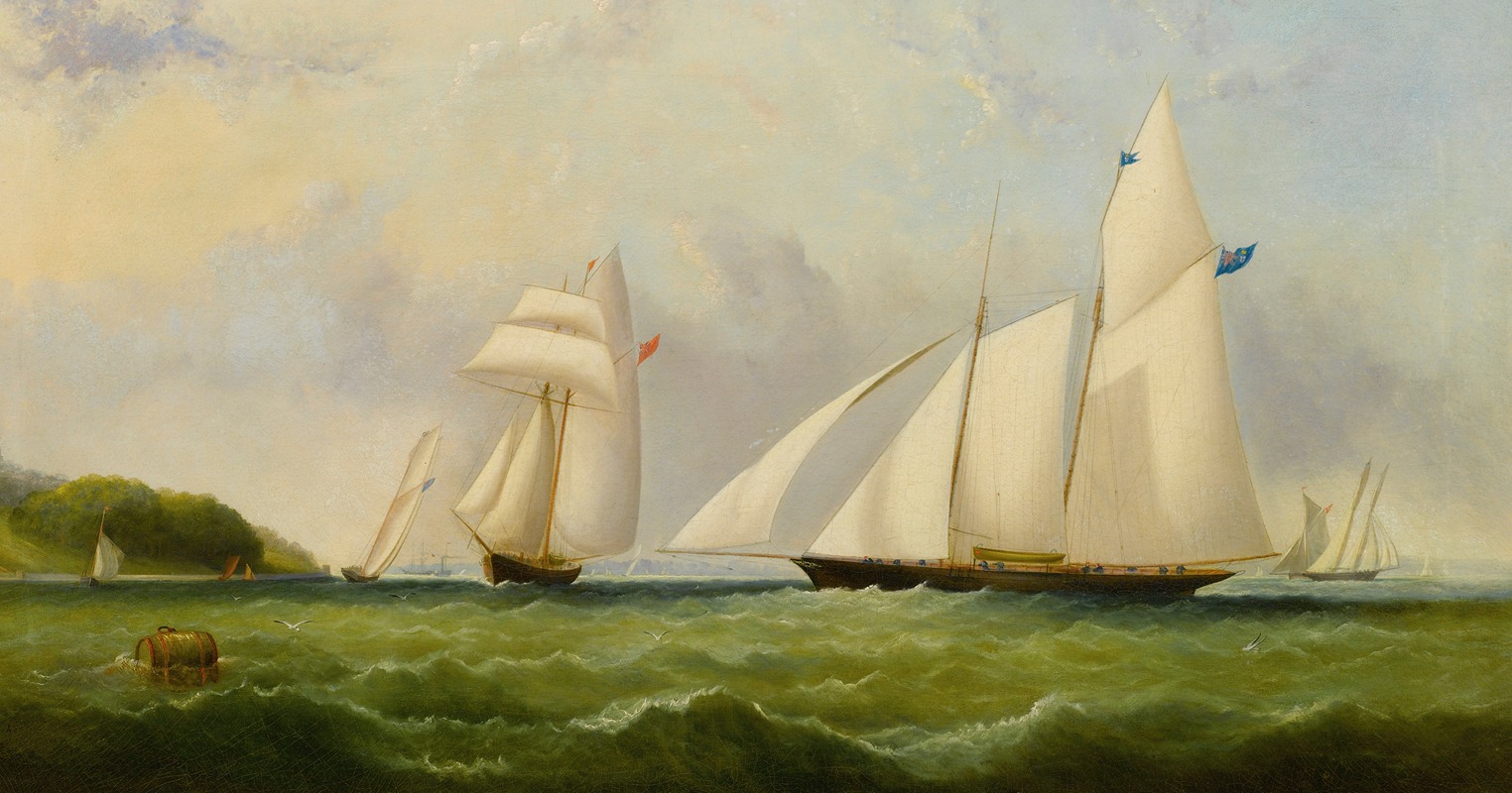 Arthur Wellington Fowles - The Yacht Cambria Racing Off Ryde – Isle Of Wight