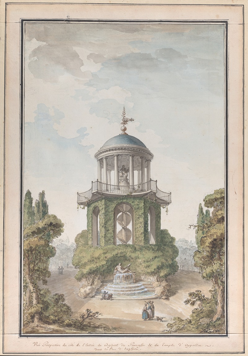 Charles de Wailly - Design for the Temple of Apollo in the Gardens of the Chateau d’Enghien, Belgium