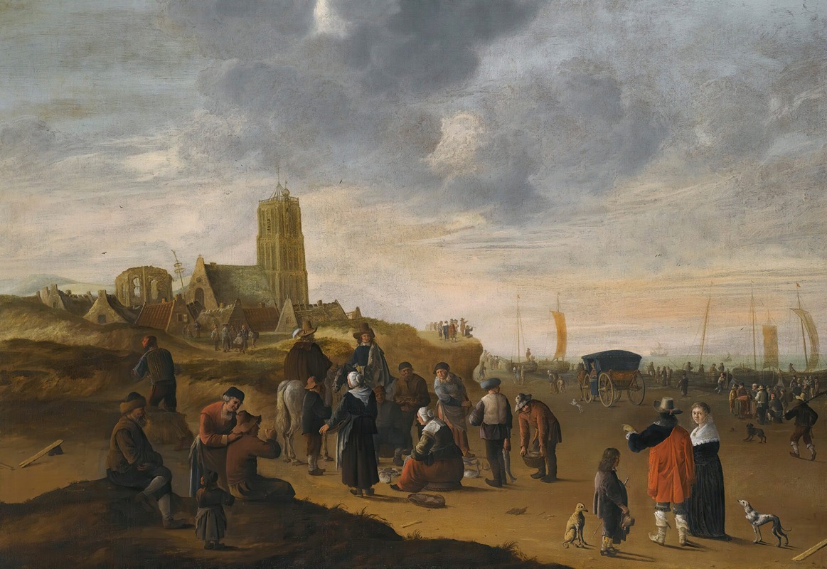 Cornelis Beelt - A View Of The Beach At Scheveningen