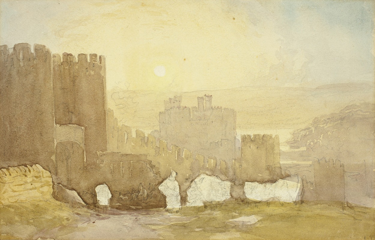 David Cox - Sunrise, Conway Castle