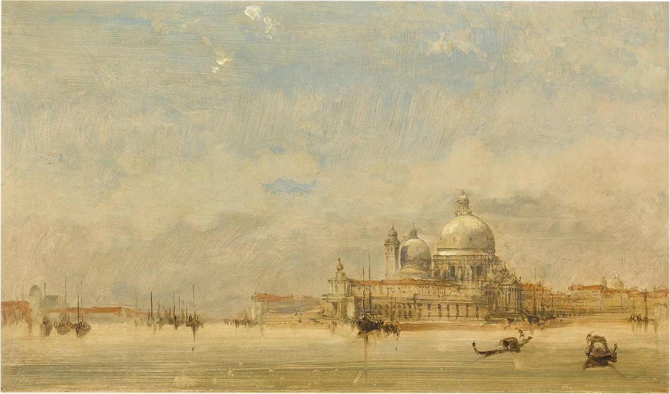 David Roberts - Venice, a view of the Basilica of Santa Maria della Salute