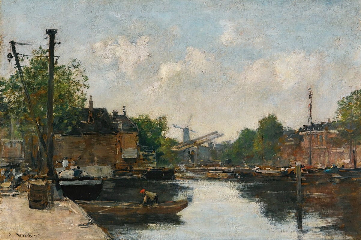 Eugène Boudin - Canal A Rotterdam