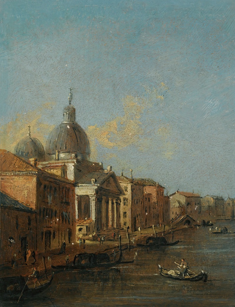 Giacomo Guardi - Venice, A View Of The Grand Canal With The Church Of San Simeone Piccolo