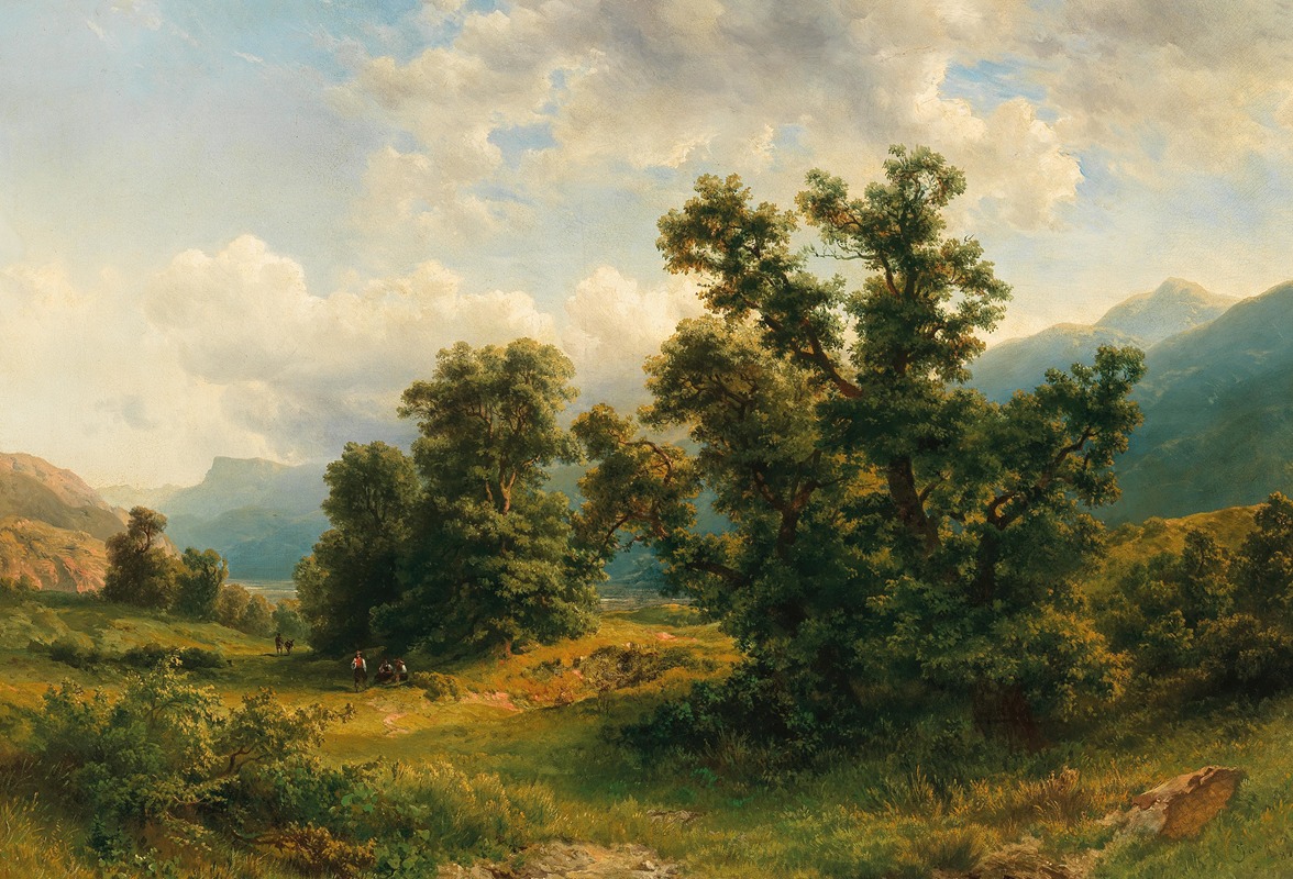 Gustav Maria Jäger - Motiv aus dem Etschtal, Südtirol