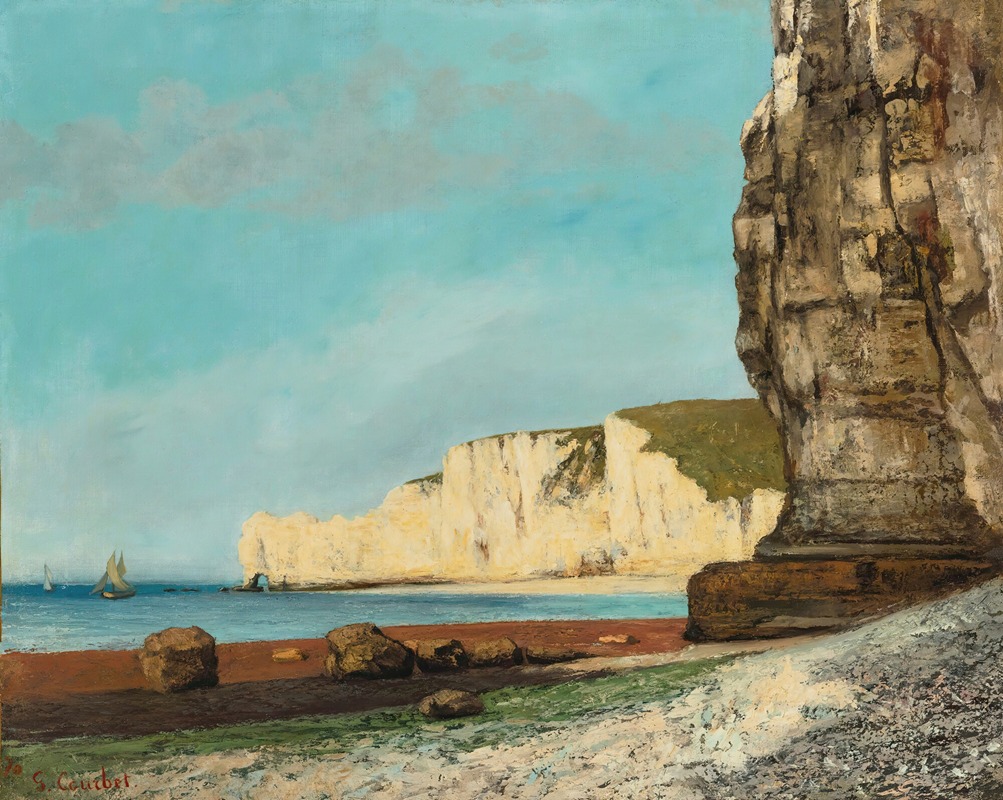 Gustave Courbet - Étretat; Les Falaises