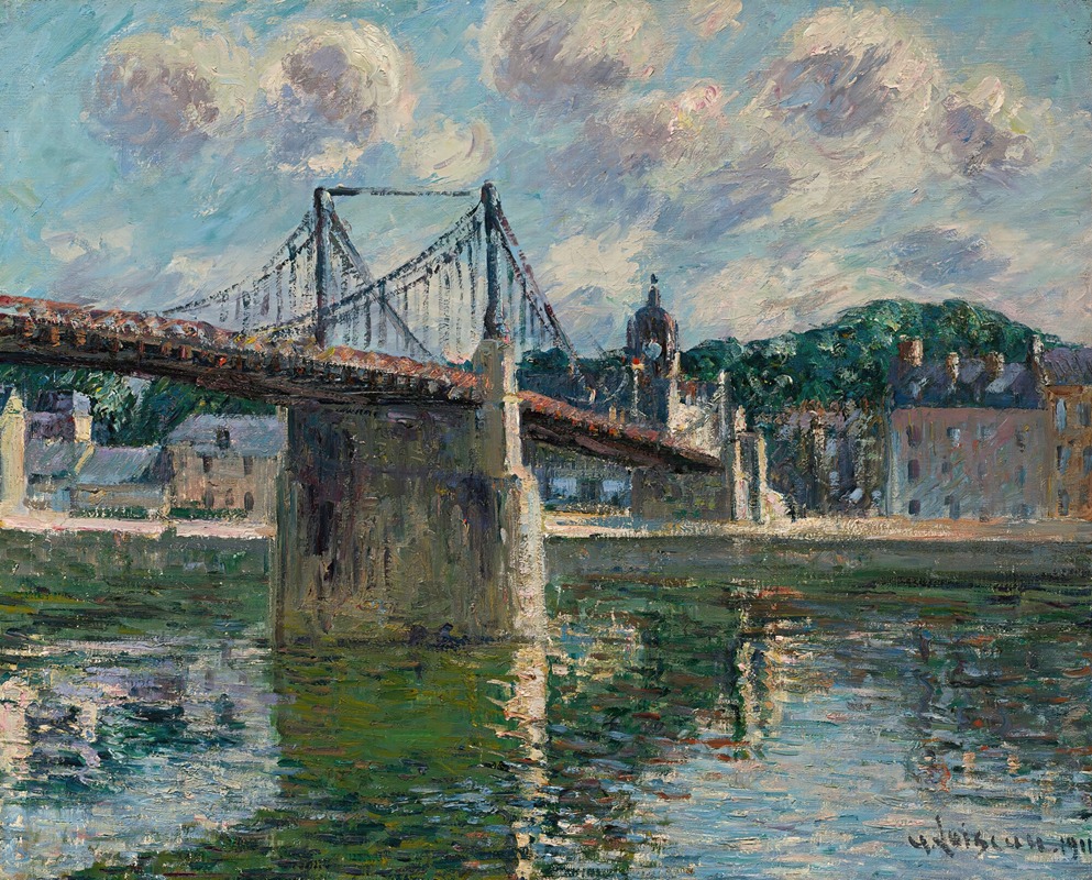 Gustave Loiseau - Le Pont Suspendu D’elbeuf