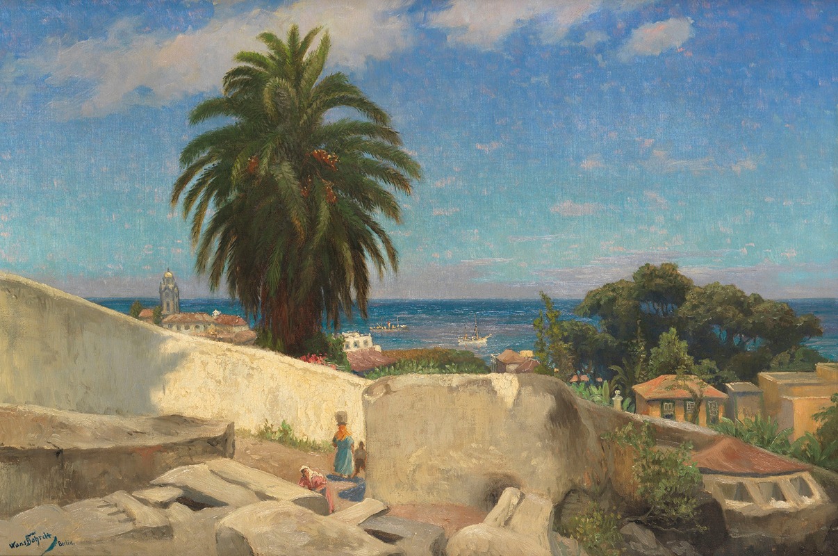 Hans Bohrdt - Blick über Puerto Orotava, Tenerife