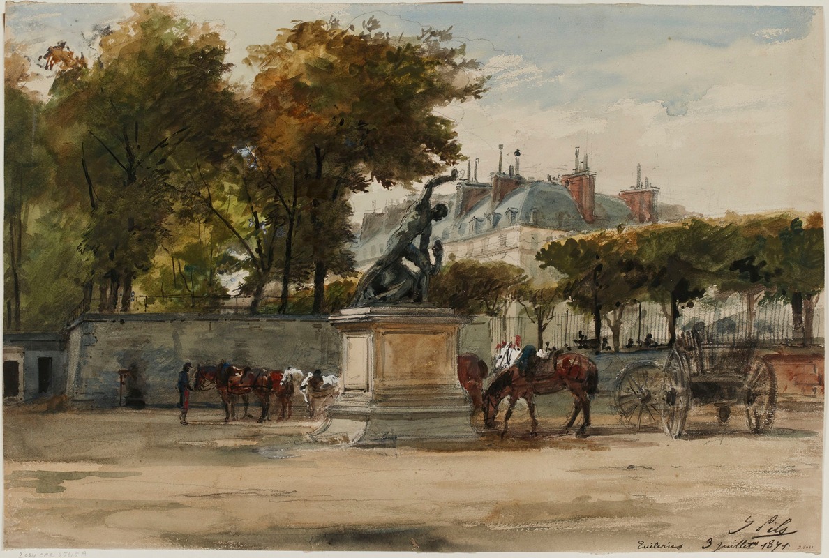 Isidore Pils - Artilleurs aux Tuileries, 9 juillet 1871.