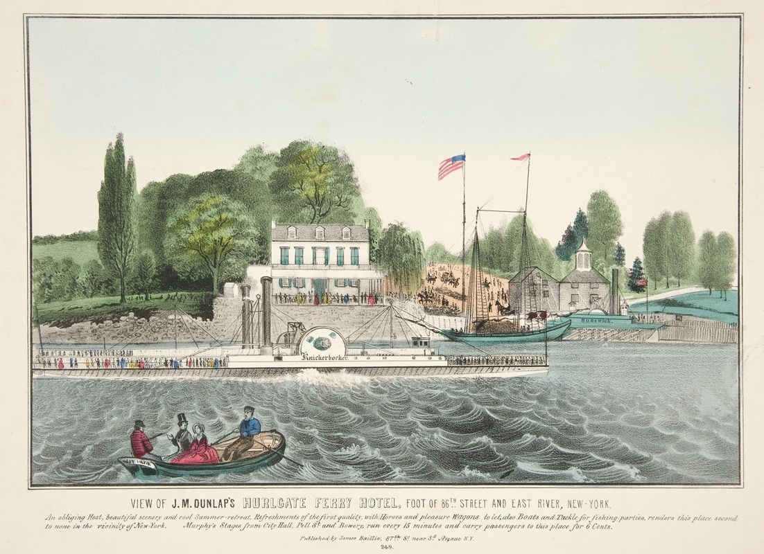 James S. Baillie - View of J.M. Dunlap’s Hurlgate Ferry Hotel …