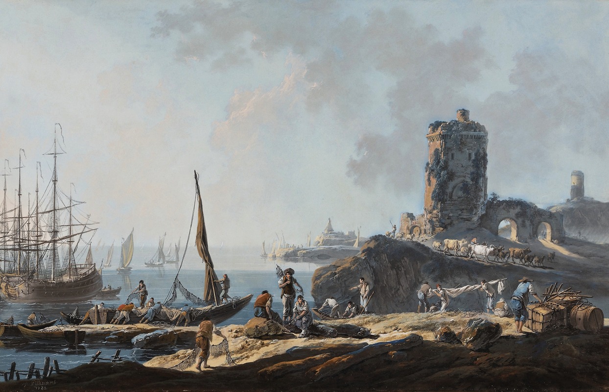 Jean-Baptiste Pillement - Port Scene in Calm Weather