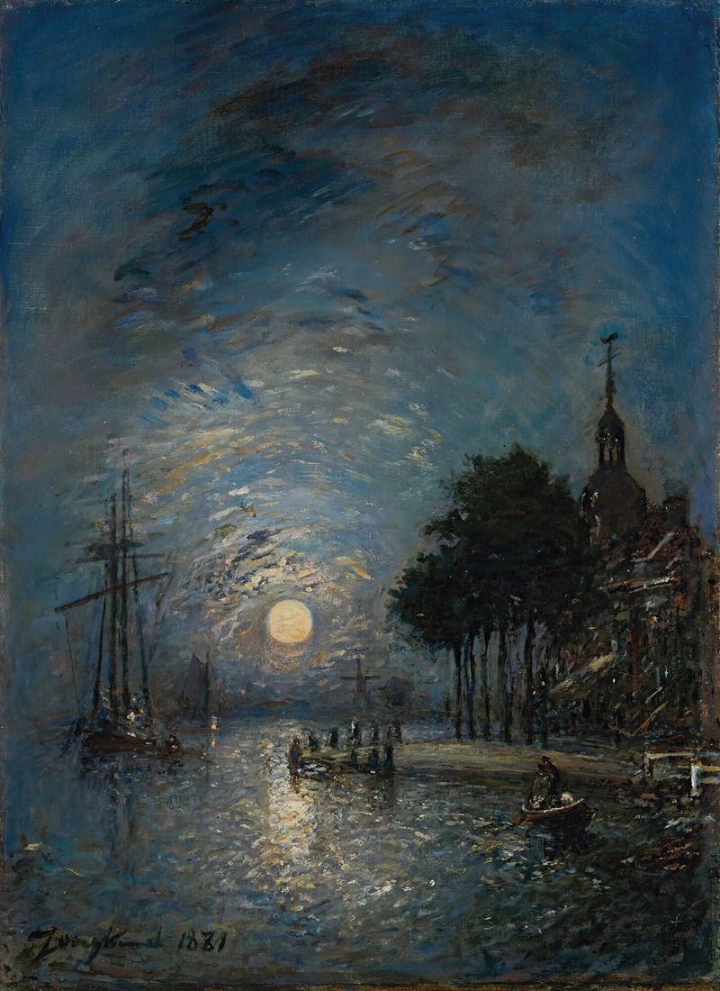 Johan Barthold Jongkind - Le Port De Dordrecht Au Crépuscule
