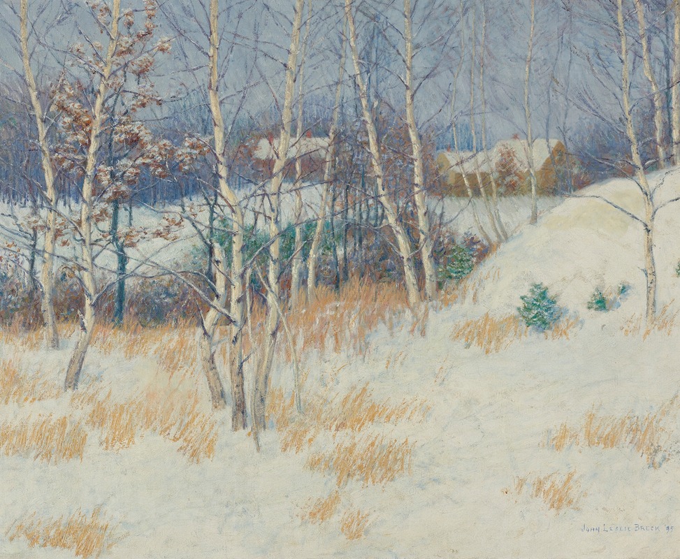 John Leslie Breck - Stand Of Birch Trees In Winter