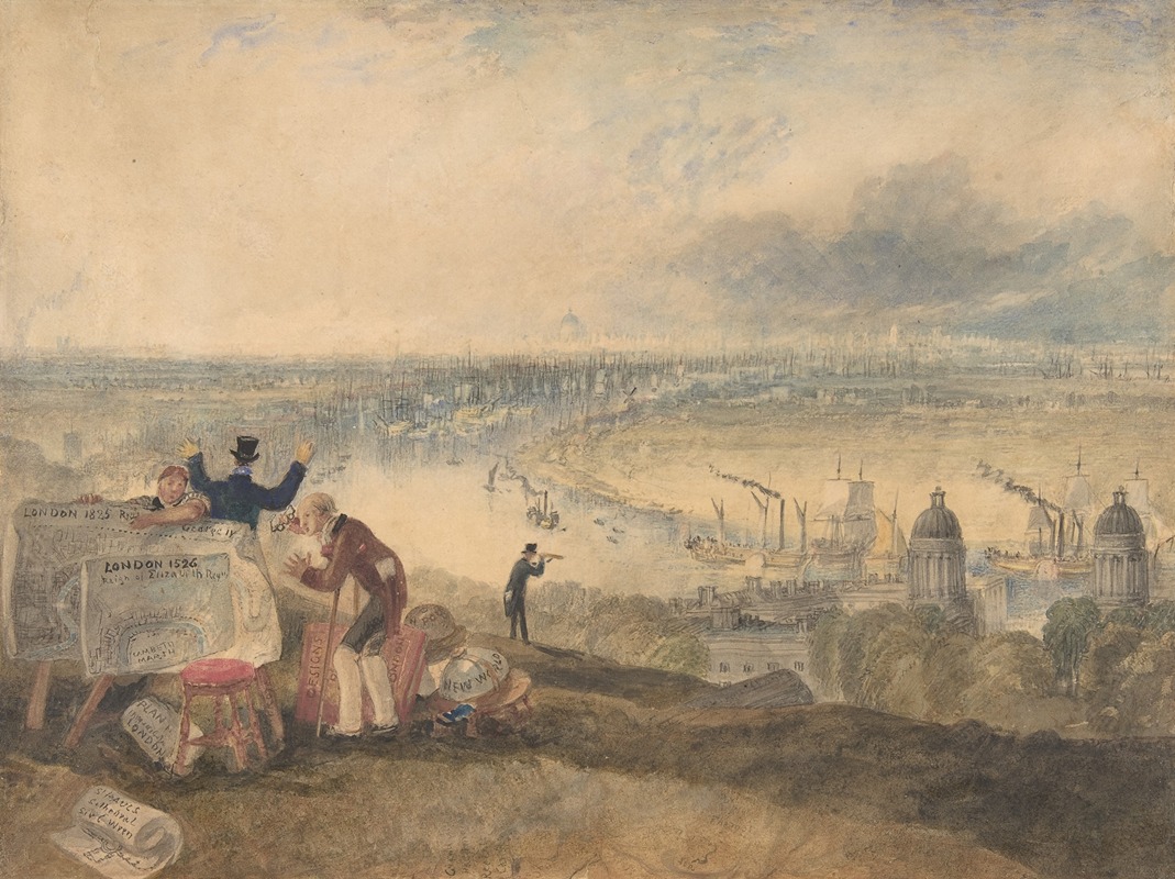 Joseph Mallord William Turner - View of London from Greenwich