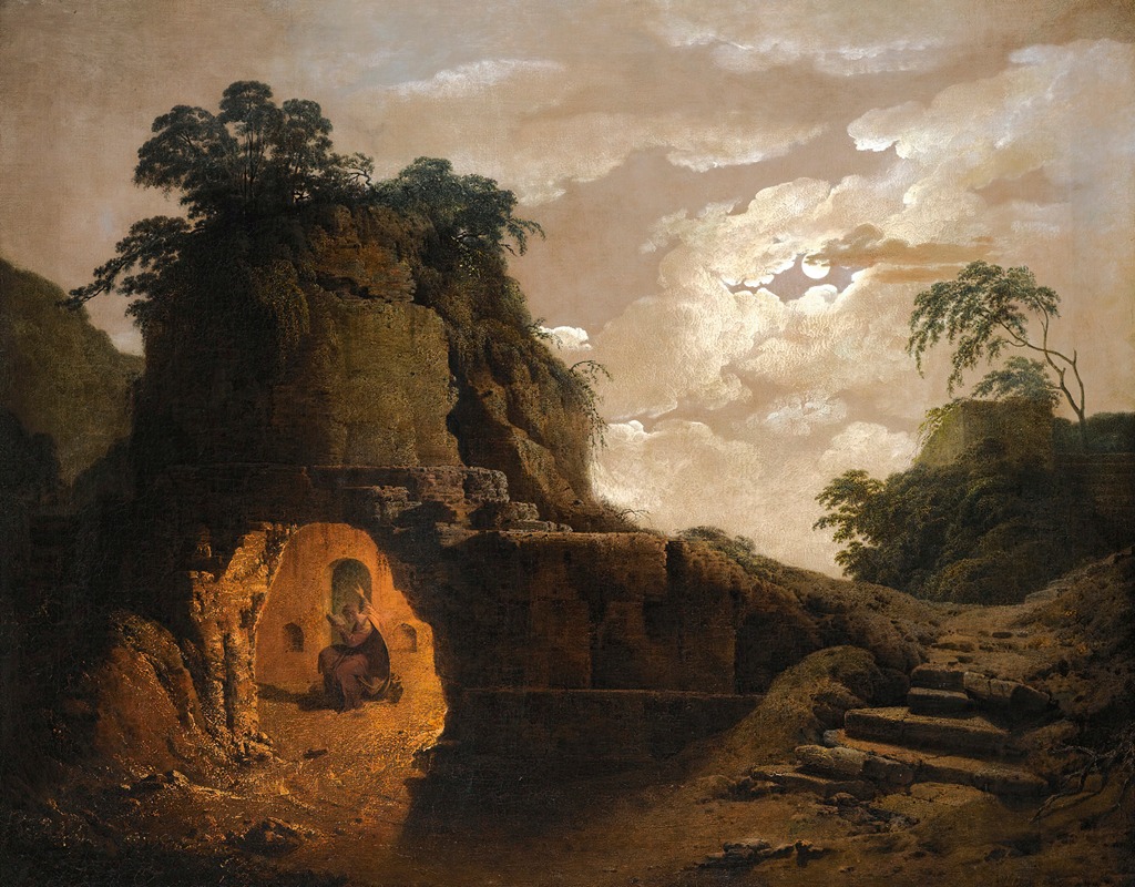 Joseph Wright of Derby - Virgil’s Tomb By Moonlight