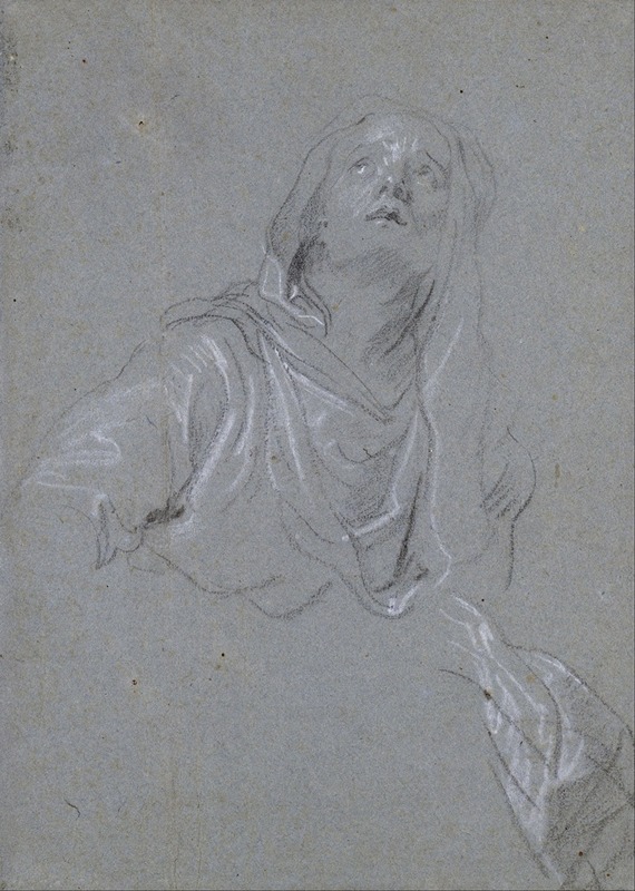 Anthony van Dyck - Study of a Madonna looking upward