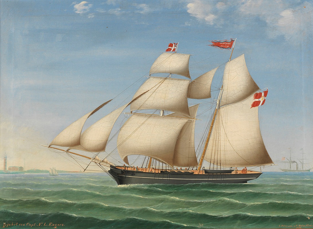 Lorenz Petersen - Schonerbrigg ‘Johanne and Oluffa, geführt von Capt. N.L.Engers’ aus Altona