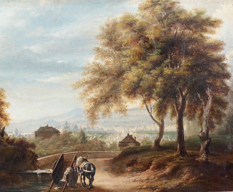 Veduta di Genova dalla collina di Albaro by Michele Cesare