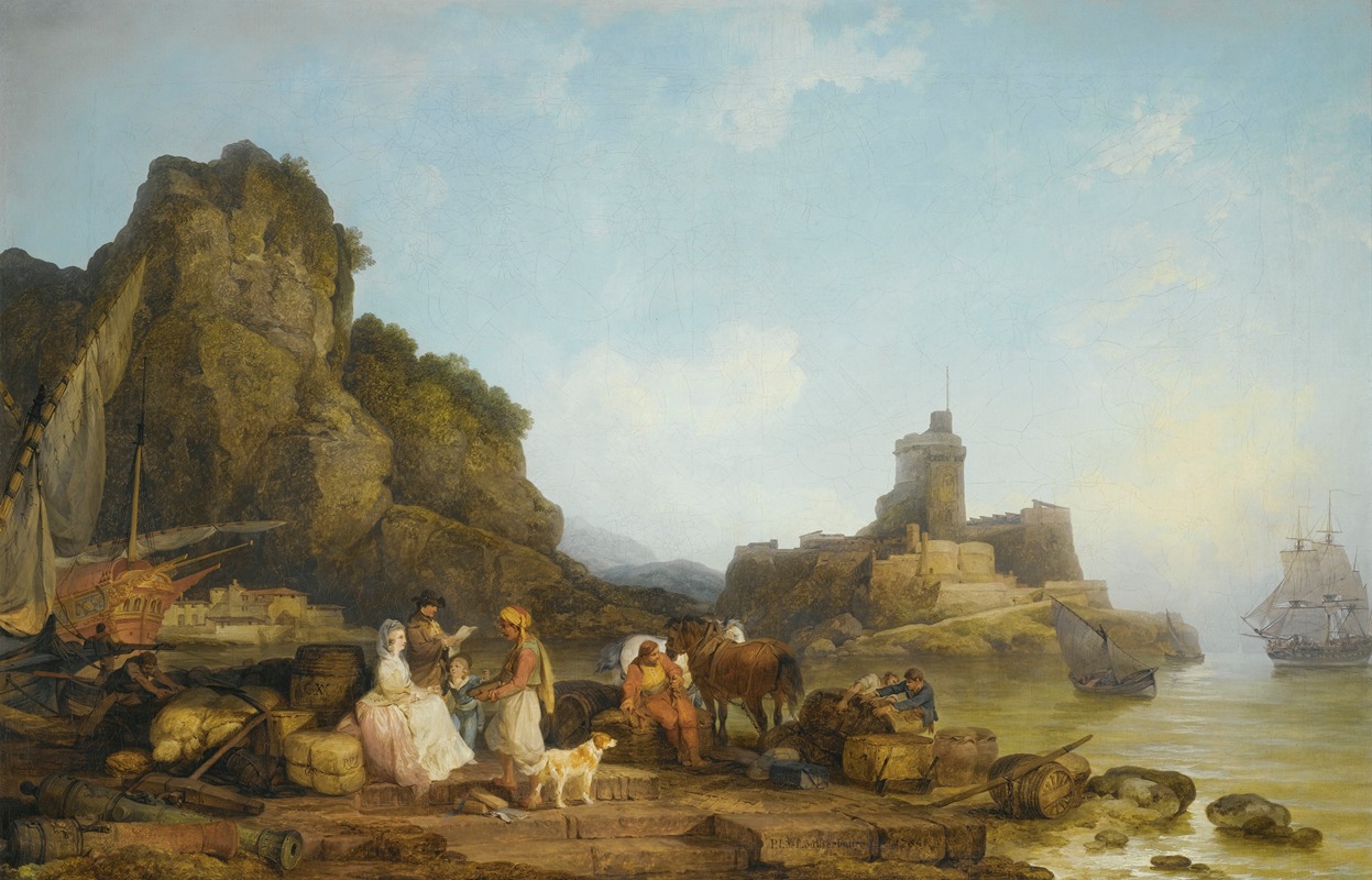 Philip James de Loutherbourg - A Sea Port In The Levant, Morning