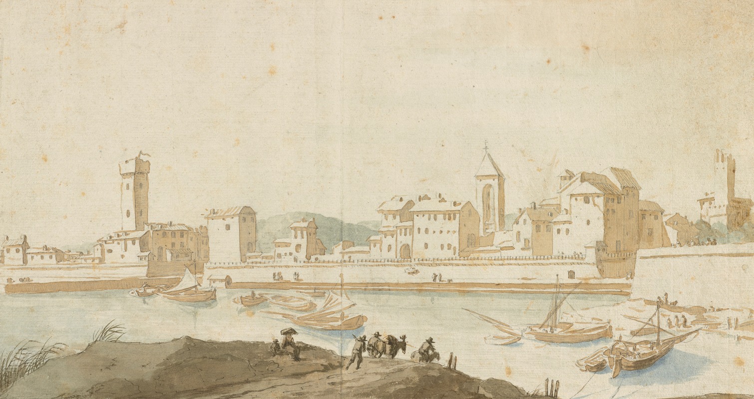 Pieter Moninckx - View of Civitavecchia with the Harbor Wall
