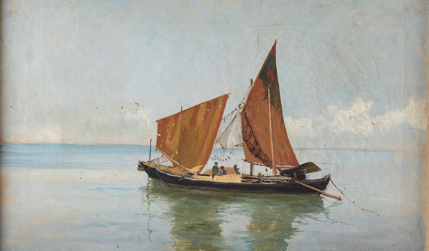 Pietro Barucci - Laguna con imbarcazione