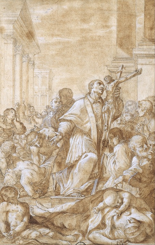 Benedetto Luti - Saint Carlo Borromeo among the Plague Sufferers